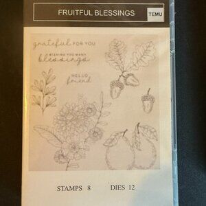 Temu Stamps and Dies Fruitful Blessings